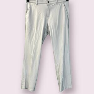 Men's Adidas Light Gray Golf Pants 36 x 32 Flat Front Straight Leg